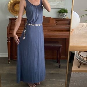Tommy Hilfiger Maxi Dress. Blue Demin Color